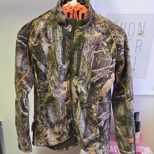 Camo Hunting Jacket with Orange Piping